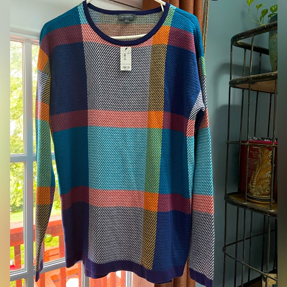 Long sleeved multicolored sweater from the limited. Actually a large tall.